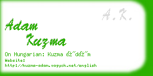 adam kuzma business card